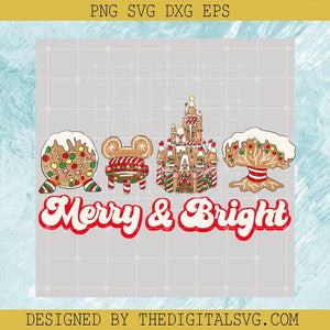 Disney Christmas Sublimation PNG, Merry & Bright PNG, Hollywood Merry Christmas PNG - TheDigitalSVG
