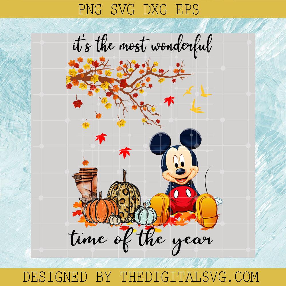 Mickey Mouse PNG, It's The Most Wonderful Time Of The Year PNG, Leopard Pumpkin PNG - TheDigitalSVG