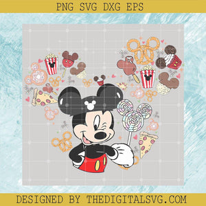 Mickey Wink PNG, Mickey Mouse PNG, Candy Pizza Popcorn PNG - TheDigitalSVG