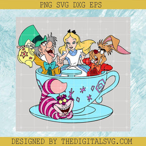 Character Alice in Wonderland SVG PNG EPS DXF, Alice Princess Disney Svg, Mad Tea Party Holiday Svg - TheDigitalSVG