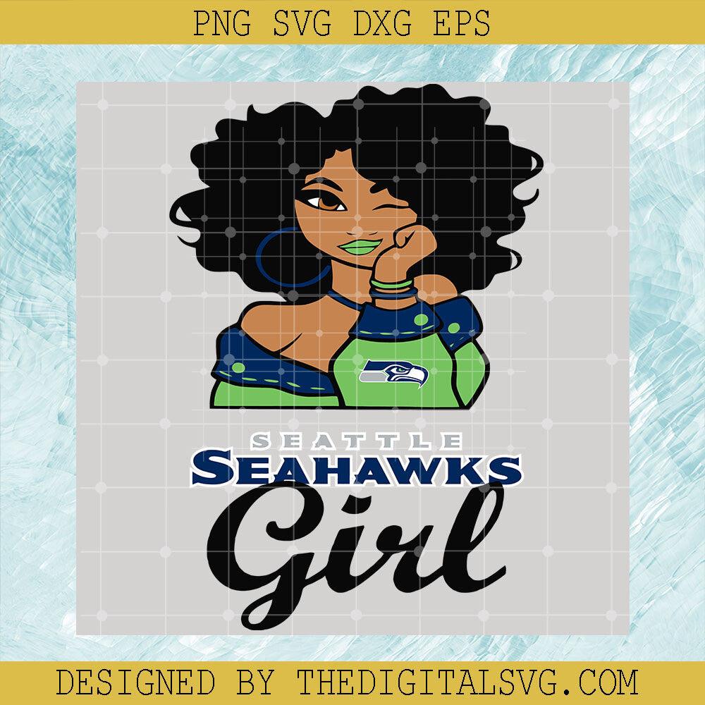Seattle Seahawks Girl SVG, Black Woman SVG, Seahawks Girl SVG - TheDigitalSVG