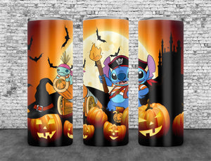 Pirates Stitch Tumbler Wrap PNG, Halloween Stitch 2z Skinny Tumbler Design, Sublimation Designs PNG File - TheDigitalSVG