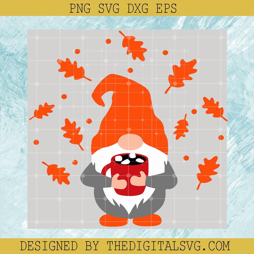 Autumn Gnome Svg, Fall Gnome Svg, Leaves Falling Svg - TheDigitalSVG