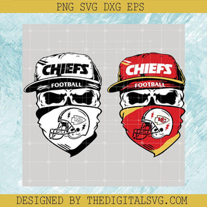 Kansas City Chiefs Skull SVG, Chiefs Football SVG, NFL Team Sport SVG - TheDigitalSVG