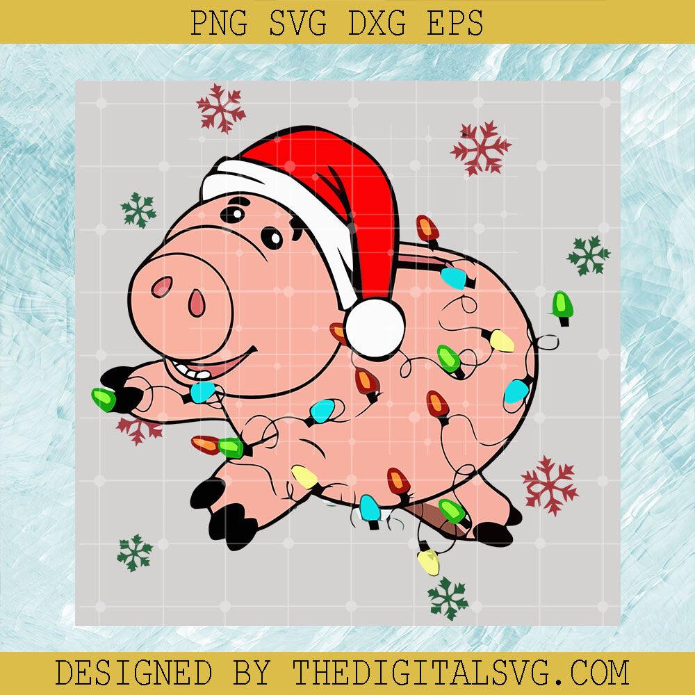 Hamm Pig With Christmas Lights SVG, Toy Story Xmas SVG, Hamm Toy Story SVG - TheDigitalSVG