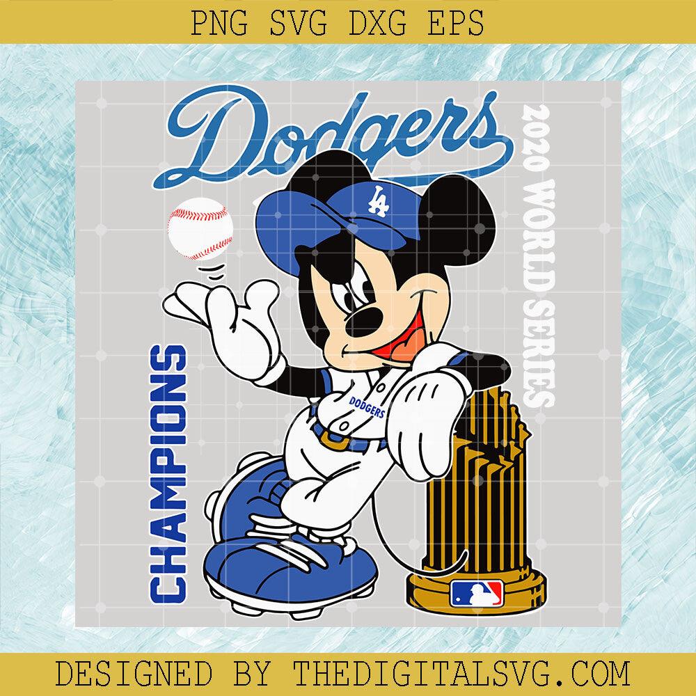 Mickey Mouse Los Angeles Dodgers SVG, Mickey Champions SVG, Mickey Sport SVG, Baseball SVG - TheDigitalSVG