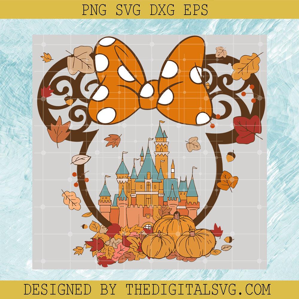 Minnie Mouse Autumn Leaves Pumpkin SVG, Disney Minnie Fall SVG, Happy Fall SVG - TheDigitalSVG