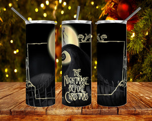 The Nightmare Before Christmas Movie Poster PNG, 20oz Skinny Tumbler Design, Sublimation Designs PNG File - TheDigitalSVG