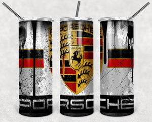Porsche German Logo PNG, 20oz Skinny Tumbler Design, Sublimation Designs PNG File - TheDigitalSVG