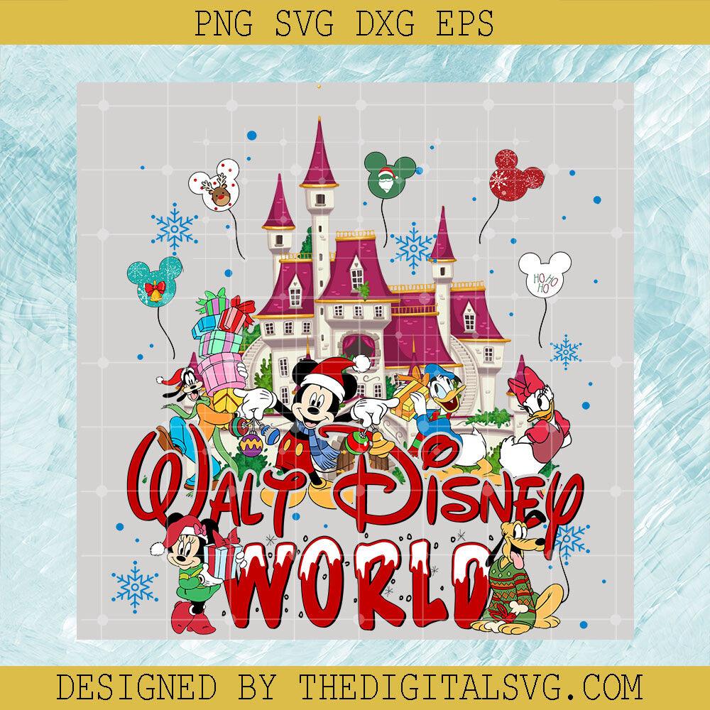 Walt Disney World Merry Christmas PNG, Disney Castle Balloons Christmas PNG, Christmas Disney Magicals PNG - TheDigitalSVG