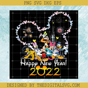 Happy New Year 2022 PNG, Disney Mickey Happy New Year 2022 PNG, Mickey Mouse PNG, Disney New Year 2022 PNG - TheDigitalSVG