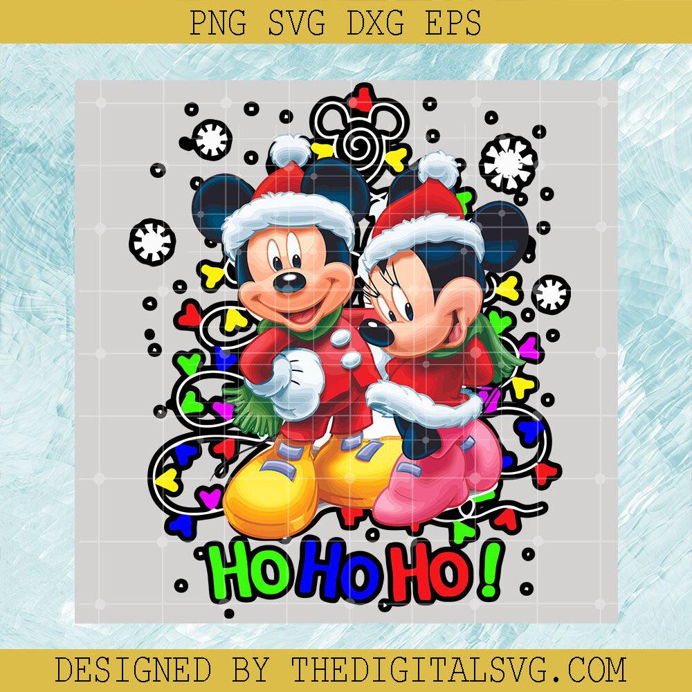 Ho Ho Ho Mickey Minnie SVG, Mickey Minnie Mouse Christmas SVG, Disney Mickey Santa Hat SVG - TheDigitalSVG