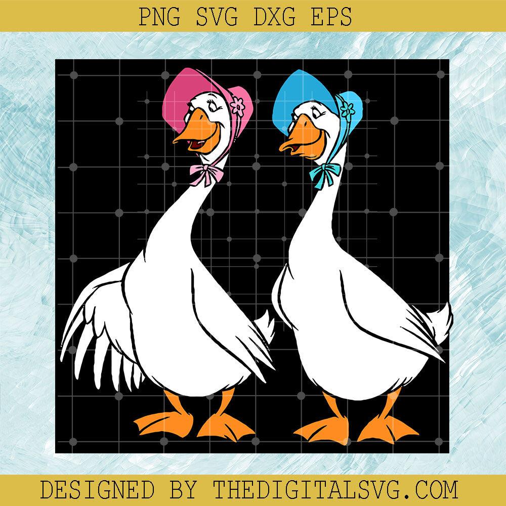 White Ducks Svg, Abigail and Amelia Gabble Svg, Twins Duck Svg, The Aristocats Svg - TheDigitalSVG