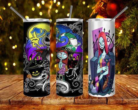 Nightmare Before Christmas Jack Skellington PNG, 20oz Skinny Tumbler Design, Sublimation Designs PNG File - TheDigitalSVG