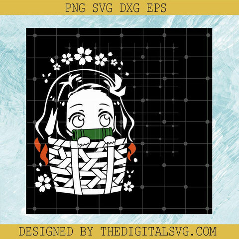 Nezuko Cute Svg , Kimetsu no Yaiba Svg, Anime Svg - TheDigitalSVG