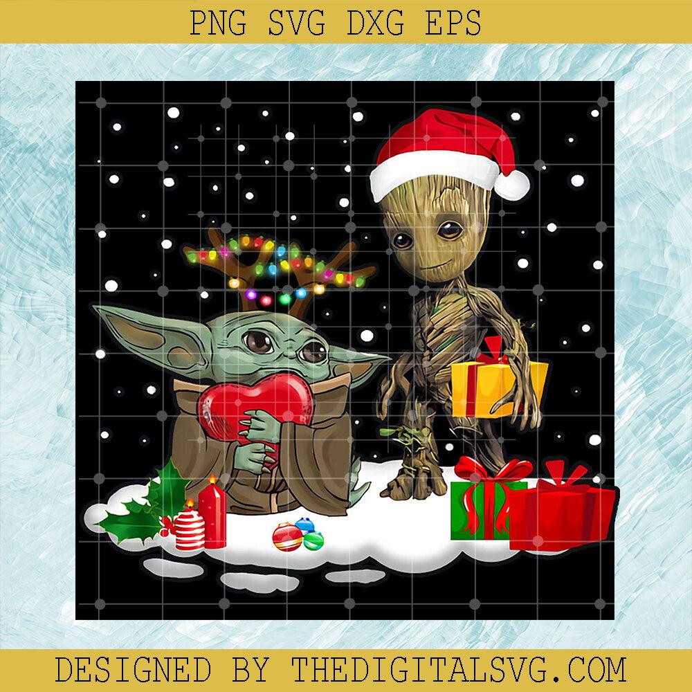 Baby Yoda Santa And Baby Groot Christmas PNG, Yoda Lover Christmas PNG, Star Wars Lover PNG - TheDigitalSVG
