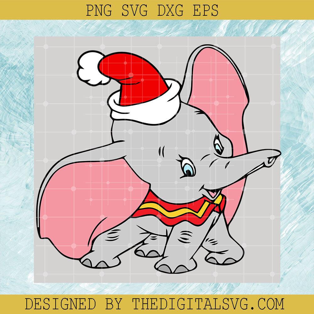 Dumbo Christmas SVG, Disney Dumbo Santa Hat SVG, Disney Merry Christmas SVG - TheDigitalSVG