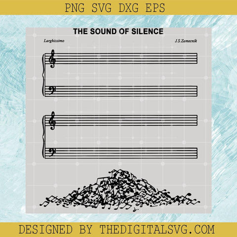 The Sound Of Silence SVG PNG EPS DXF, Empty Chord Svg, Lover Sound Svg - TheDigitalSVG
