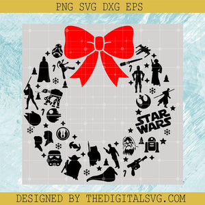 Star Wars Christmas Wreath SVG, Star Wars SVG, Christmas Wreath SVG - TheDigitalSVG