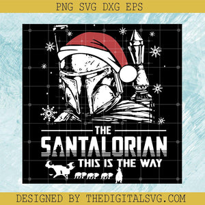 The Santalorian SVG, Christmas Mandalorian Santa SVG, Santalorian Xmas SVG - TheDigitalSVG
