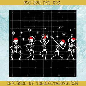 Snow Christmas Santa Skeleton Dancing SVG, Happy Christmas Holiday SVG, Santa Skeleton SVG - TheDigitalSVG