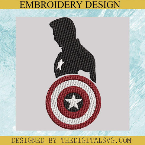 Captain America Machine Embroidery Design, Marvel Machine Embroidery Design,Embroidery Design - TheDigitalSVG