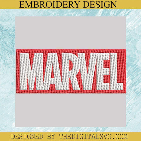 Marvel Logo Machine Embroidery Design, Marvel Machine Embroidery Design,Embroidery Design - TheDigitalSVG