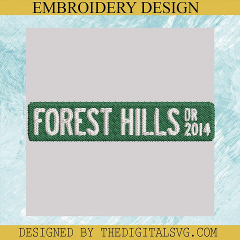 Forest Hills Dr 201 Logo Embroidery Design, Forest Hills Drive Machine Embroidery Design,Embroidery Design - TheDigitalSVG