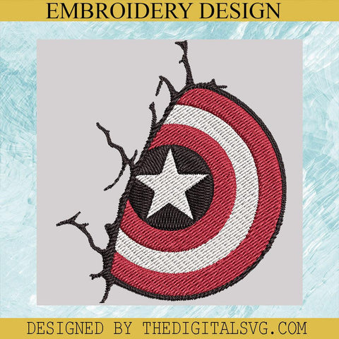 Captain America's Shield Machine Embroidery Design, Marvel Machine Embroidery Design,Embroidery Design - TheDigitalSVG