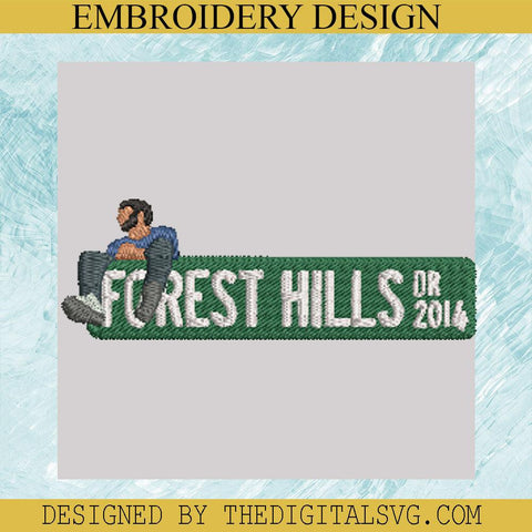 J. Cole Forest Hills Dr 201 Logo Embroidery Design, Forest Hills Drive Machine Embroidery Design,Embroidery Design - TheDigitalSVG