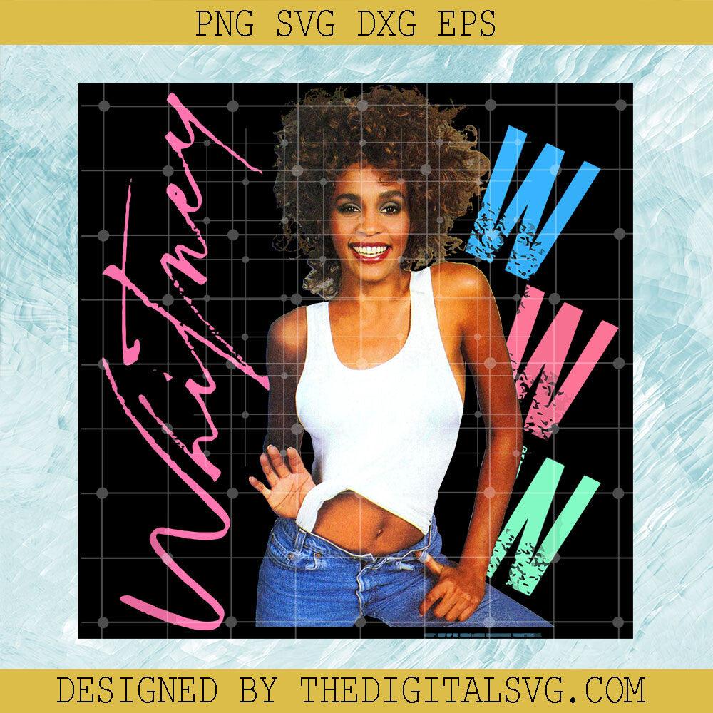 Whitney Houston PNG Designs, I Wanna Dance With Somebody PNG, Famous Singer PNG - TheDigitalSVG