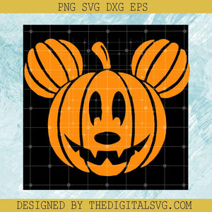 Mickey Mouse Pumpkin SVG, Disney Mickey Mouse SVG, Pumpkin Halloween SVG - TheDigitalSVG