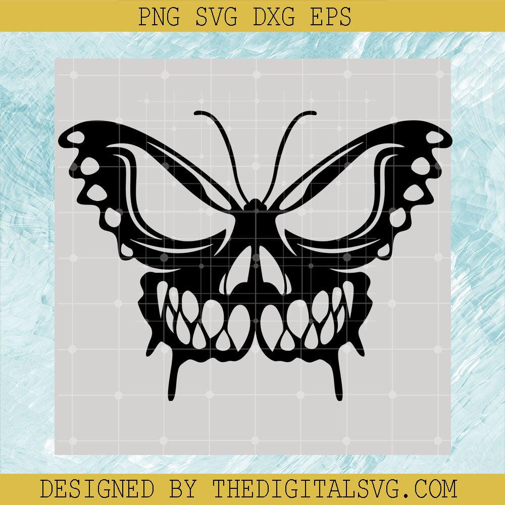 Skull Butterfly SVG, Halloween SVG, Kull Shadow Bloodterfly SVG - TheDigitalSVG