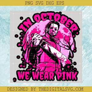 In October We Wear Pink PNG, Horror Movies Character PNG, Breast Cancer Awareness PNG - TheDigitalSVG