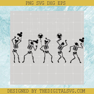 Disney Skeleton Mouse Ears SVG, Skeleton Mickey SVG, Mickey Balloon SVG - TheDigitalSVG