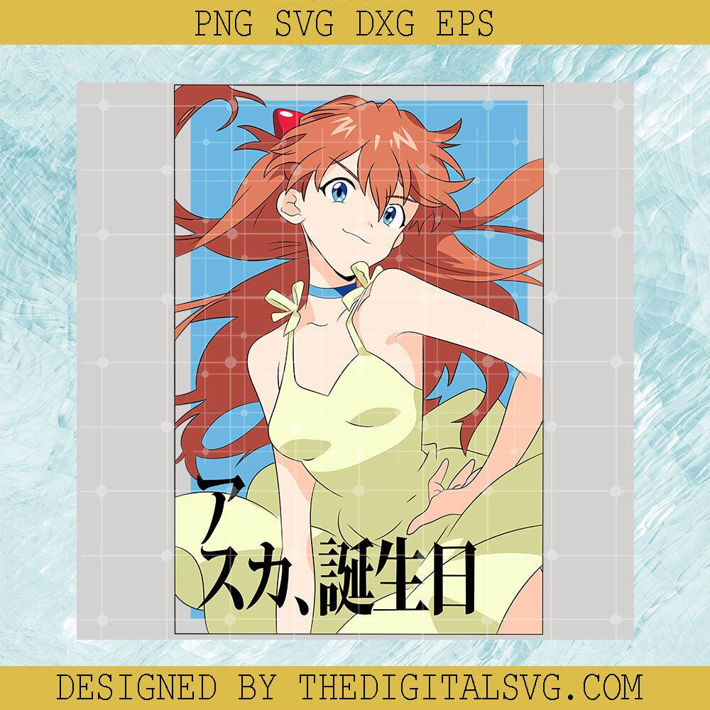 Asuka Langley Sohryu Svg, Asuka Anime Svg, Asuka Svg, Cartoon Svg - TheDigitalSVG