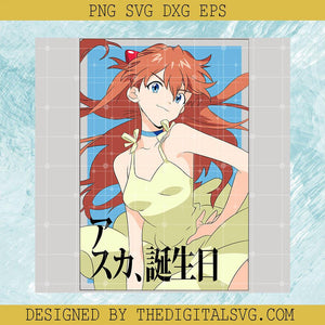 Asuka Langley Sohryu Svg, Asuka Anime Svg, Asuka Svg, Cartoon Svg - TheDigitalSVG