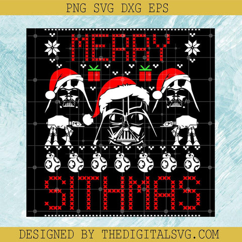 Merry Sithmas SVG, Queen Star Wars Sith SVG, Darth Vader Kylo Christmas SVG - TheDigitalSVG