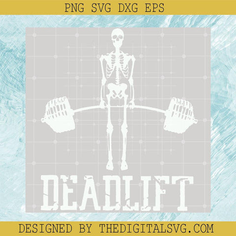 Skeleton Deadlift SVG, Skeleton Gym SVG, Skeleton Halloween SVG - TheDigitalSVG