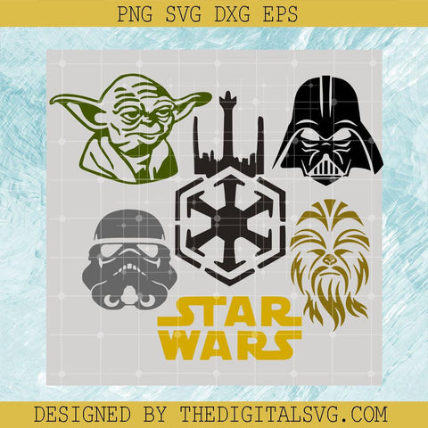 Star Wars Starbuck Wrap SVG, Star Wars Characters Full Wrap Starbuck Cup SVG - TheDigitalSVG