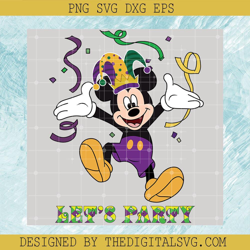 Let's Party Mickey Mouse SVG, Mardi Gras Shirt SVG, Disney Mardi Gras SVG - TheDigitalSVG