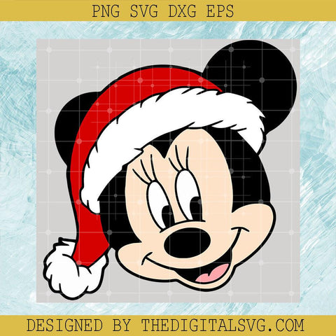 Mickey Mouse Christmas SVG, Mickey Santa Head SVG, Mickey Disney Christmas SVG - TheDigitalSVG