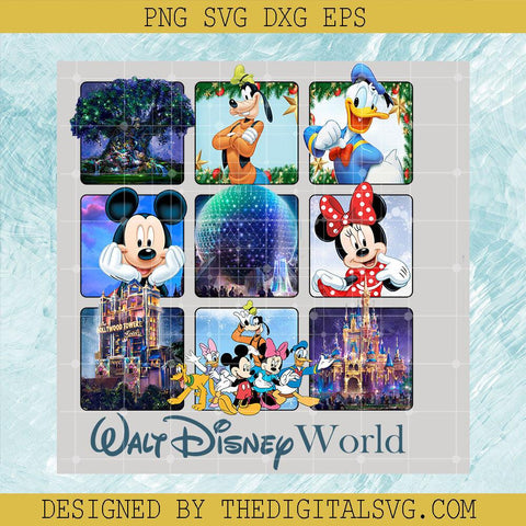 Vintage Walt Disney World Christmas, Mickey and Friends Christmas PNG, Disneyland Holiday Vacation PNG - TheDigitalSVG