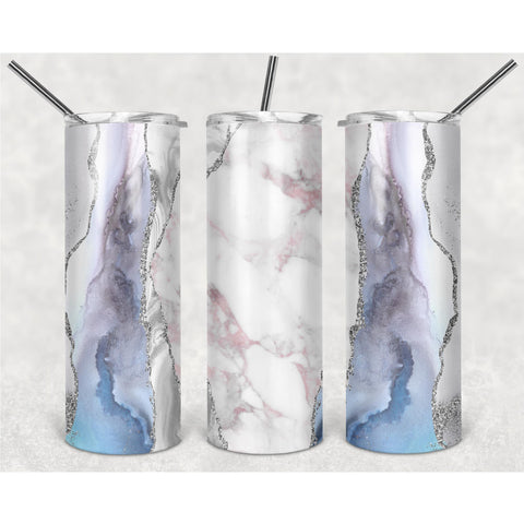 White Luxury Marble Texture PNG, 20oz Skinny Tumbler Design, Sublimation Designs PNG File - TheDigitalSVG