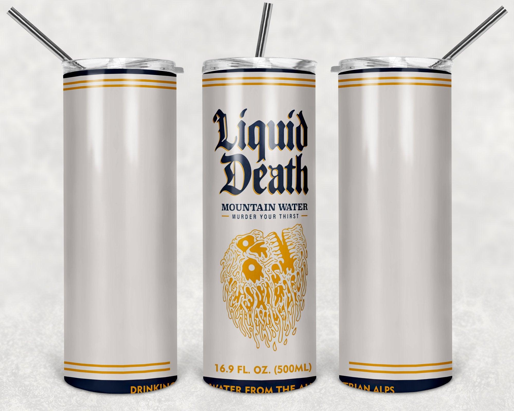 Liquid Death PNG, 20oz Skinny Tumbler Design, Sublimation Designs PNG File - TheDigitalSVG