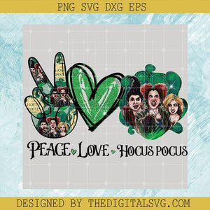 Peace Love Hocus Pocus PNG Designs, Halloween Sanderson Sisters PNG, Halloween Witch Sublimation PNG - TheDigitalSVG
