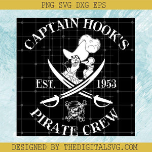 Villain Gang SVG, Pirate Crew Halloween SVG, Captain Hooks Est 1953 SVG - TheDigitalSVG