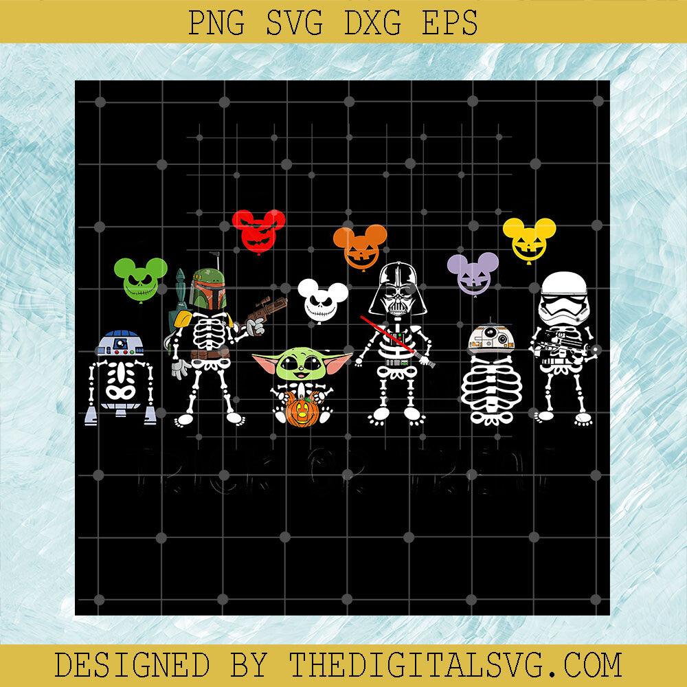 Star Wars Trick Or Treat PNG, Characters Skeleton Star Wars PNG, Halloween Star Wars PNG - TheDigitalSVG