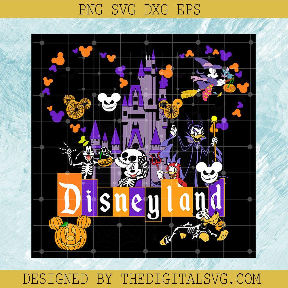 Disneyland Happy Halloween 2022 SVG, Mouse And Friends Halloween SVG, Disney Castle Halloween Party SVG - TheDigitalSVG