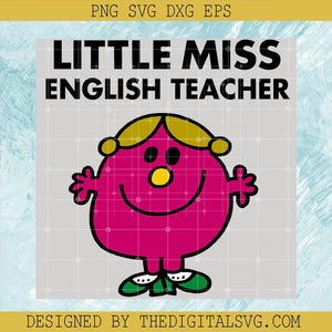 Little Miss English Teacher SVG, Little Miss Teacher SVG, Halloween Little Miss SVG - TheDigitalSVG